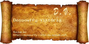 Dessewffy Viktória névjegykártya